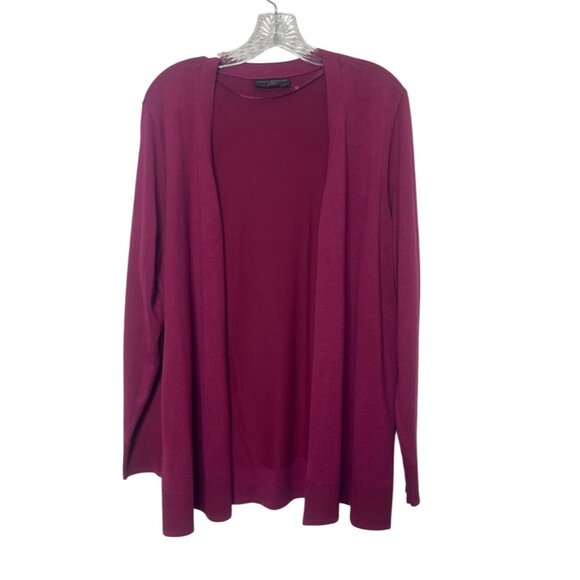 Lane Bryant Open Front Cardigan Sweater Womens 18/20 Burgundy New WOT - Picture 1 of 6